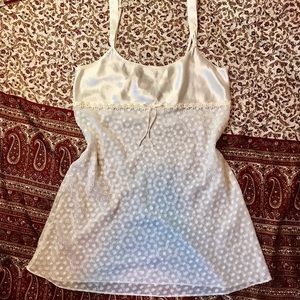 White Daisy Satin Slip dress